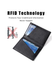 Rfid Genuine Leather Bank Credit Card Holder Protector Macsafe Card Wallet Card Holder Slim Case Wallet For Man Port Cart