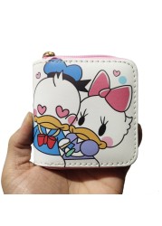 Disney 2022 New Mickey Fashion Women Wallet Short Women Coin Purse PU Zipper Multi Card Slot High Quality Student Walletg