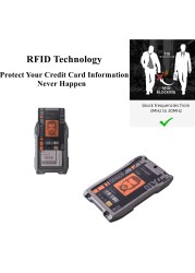 2021 New RFID Metal Card Holder Wallet Men Business Badge Credit Card Holder Mini Pilot Small Card Holder Wallet Man Wallet