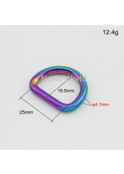 Heavy Duty Metal Sewing Rings, Rainbow Open D-Ring Belt Rings, 10-50 Pieces, Full Size 10-13-15-25-32-38mm, For Sewing Wholesale