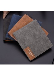 2022 minimalist men's wallet small wallet youth retro ultra-thin men's cross section wallet men's wallet wholesale price