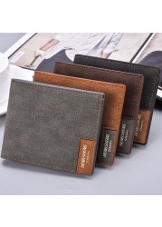 New men's wallet short casual canvas thin wallet business men's wallet