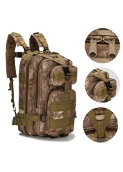 25L Army Backpack Unisex Outdoor Hiking Bag Military Tactical Trekking Bag Plaid Bag