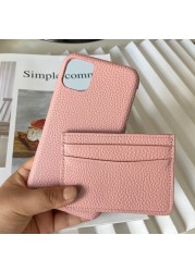 New Custom Gift Set Genuine Pebbled Leather Mobile Phone Case for 12 13 Pro Max Matched Circle/Heart Key Chain Card Holder