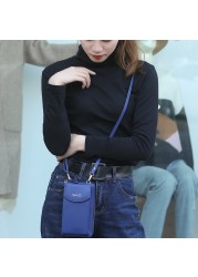 صغيرة Crossbody خلية صغيرة الهاتف المحمول فتاة بو الجلود حقيبة يد حقيبة كتف الحقيبة محفظة محفظة المرأة سستة رفرف حقيبة الهاتف