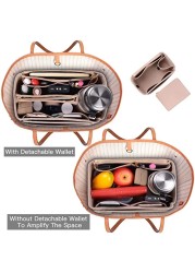 New Popular Women Makeup Organizer Felt Cloth Insert Bag Multifunction Travel Cosmetic Bag Girl Toiletry Storage Liner Bags