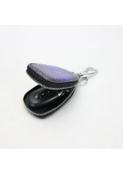 Customized Genuine Snake Leather Car Key Wallet Holder Men Luxury Car Key Ring Unisex Key Holder for Car