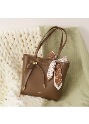 Women's Luxury Handbag Shoulder Bag Female Decorative Scarves Tote Bag Designer Ladies Crossbody Shoulder Bag