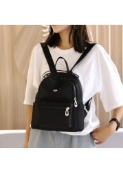 2021 New Designer Nylon Backpack Teenagers Students Solid Color Mochila High School Bag Women Travel Bag Girls Shoulder Bag