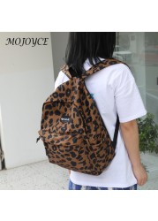 Daily Women Large Capacity Shopping Student Bags Zebra Leopard Printing School Bags Zipper Shoulder Backpack