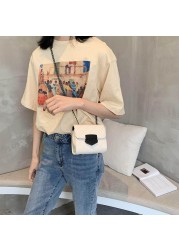 Women Small Shoulder Crossbody Bag Messenger Bag Leather Chain Bags Female Ladies Chain Shoulder Messenger Bag