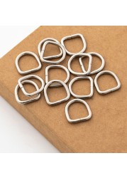 100pcs/set D Rings Buckle for DIY Hand Strap Purse Hardware Accessories Semi-circular D Buckle Keychain Ring Clasps