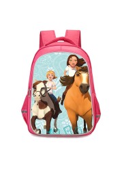 Girls Spirit Riding Casual Print Mochila Escolar School Backpack for Teenage Girls Nylon Waterproof Backpacks Female