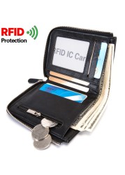 Rfid - Laser Engraved Card Holder, Simple Leather Wallet for Men, Personalized Gift