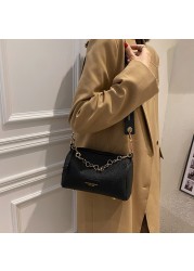 Simple shoulder bags for women luxury handbags women PU lychee small shoulder crossboby bag fashion chain small handbag