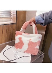 2021 Plush Shopper Bag Women Handbags Shoulder Bags Casual Crossbody Bag Girls Small Cute Phone Bags Wallet Messenger Tote Bag