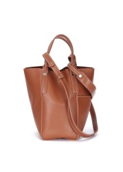 2022 New Original Women's Bag One Shoulder Soft Leather Bucket Bags