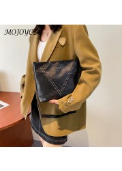 Women Shoulder Bags Fashion PU Leather Handbag Purse Female Small Rivet Casual Messenger Bag Multifunction Small Clutch