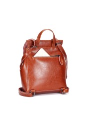 Leather backpack new trend oil wax cowhide women's bag fashion all-match commuter women's backpack