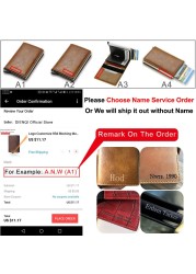 DIENQI Rfid Blocking Card Holder Men Wallets Slim Thin Leather Metal Magic Smart Wallet Male Coin Purse Coffee Wallets for Men