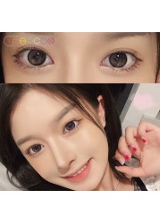 EASYCON eggs brown unique high-end soft lens for eyes cosmetic colored contact lenses makeup big beauty pupil annual myopia