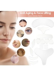 Reusable Silicone Wrinkle Removal Sticker Face Forehead Neck Eye Sticker Pad Anti Aging Patch Face Lifting Mask Skin Care Tools