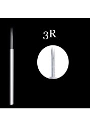 Lamina Microblading Blades, 100 Pieces Set, R5 Hard Liner, Tebori Fog Needles, Eyebrow Hand Needles, Circular Needles