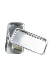 1pc Stainless Steel Cosmetic Storage Tray Nail Art Equipment Plate Doctor Surgical Dental False Nail Tray Dish Tools