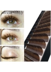 Brown Individual Eyelashes Extensions All Sizes C/D Curl Tray All Sizes Abonnie