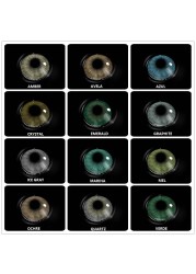 Ishihair Colored Contact Lenses For Eyes Braille Girl Colored Lenses Blue Green Multi Color Lenses Cosmetic Contact Lenses Make Up