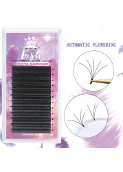 MASSCAKU 1 Second Easy Fan Lash Premade Size Auto Fans Blooming Eyelash 0.05/0.07/0.10mm 8-16mm Long Lasting For Building Lash