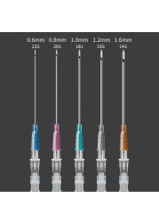 Disposable body piercing needles sterile steel surgical needles 14g 16g 18g 20g 22g 50pcs