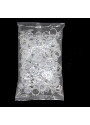 Disposable Tattoo Ink Ring Cups Permanent Makeup Accessories Microblading Ring Pigment Cup/Lid Tattoo Glue Holder