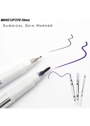 Hot 1 Set Surgical Eyebrow Skin Tattoo Marker Pen Accessories Tool With Measuring Ruler