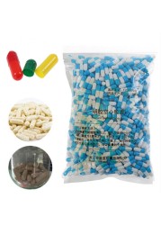 1000pcs empty vacant gelatin capsules size 00# gel for medicine storage used for pill storage