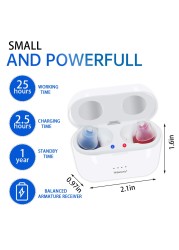 Rechargeable Invisible Hearing Aid V30 Mini Wireless Speaker for Elderly Deaf Adults Ear Care Aids Support