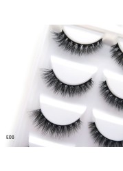 Wholesale 2/5/50 Boxes 3D Mink Eyelashes Natural Thick False Mink Eyelashes Lashes Soft False Eyelashes Wispy Makeup Cilios E01 E08