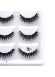 Wholesale 5/50 Boxes 100% Natural Mink Fur Eyelashes False Eyelashes 3D False Eyelashes Natural Soft Eyelash Extension Makeup H13