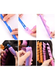 10/20pcs 30/45cm Magic Hair Rollers Curlers Kit Snail Shape No Waveform Spiral Round Curls No Heat Hair Curler Extra Long