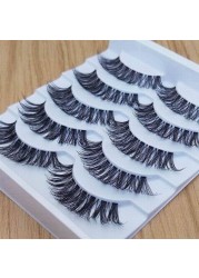 5 Pairs Makeup Handmade Natural Long Volume False Eyelashes Eye Lashes Extensions False Eyelashes