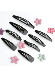 Black Sample 12pcs/set Metal Hair Barrettes Hairpins BB Headbands Hair Clip for Girls Womens Hairgrips Hair Styling Accessories