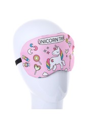 Cartoon Unicorn Sleep Mask Cool Breathable Men Women Lovely Shading Sleeping Eye Mask Adult Children Sleeping Aid Eye Patches Cover