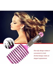 Scalp Massage Comb For Women, Bristles And Nylon, For Wet Or Curly Hair, Detangling Hair, For Hairdressing Salon