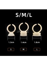 Yellow silicone pigment rings 500pcs tattoo ink cup holder microblading permanent makeup lnk rings for eyelash extension S/M/L