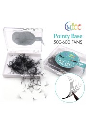 500 Fans Sharp Slim Narrow Stem Pre-made Volume Fans Thin Pointy Base Eyelashes Extensions Loose Makeup Fans Cilia