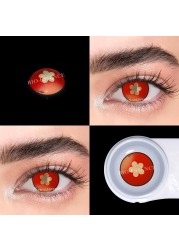 Bio-essence 1 Pair Cosplay Colored Contact Lenses Eyes Accessory Anime Red Len Anime Lens Hu Tao Jinshen Lens Effect Lenses