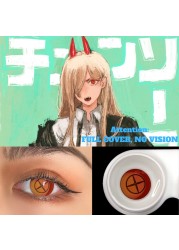 Bio-Essence 1 Pair Cosplay Colored Contact Lenses Anime Eyes Accessory Chainsaw Man Makima Cosplay Red Lenses Anime Lenses