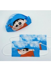 10-150pcs Adult/Children Disposable Masks Cartoon Character Coloring Shin Chan Protective 3 Layers Breathable Mask For Child Parents