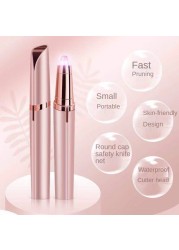 Women Electric Eyebrow Trimmer Usb Rechargeable Eye Brow Epilator Mini Lipstick Shaper Shaver Painless Shaving Face Hair Remover