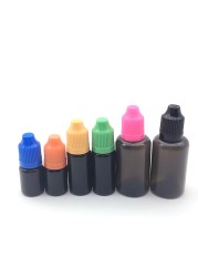 50pcs Empty 5ml 10ml 15ml 30ml Black Soft PE Container Easy Squeeze Plastic Dropper Bottle With Childproof Cap For Liquid Vials